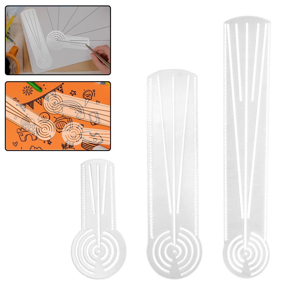 Ruler Set Transparent - Высококачественный многофункциональный шаблон для рисования мандал,