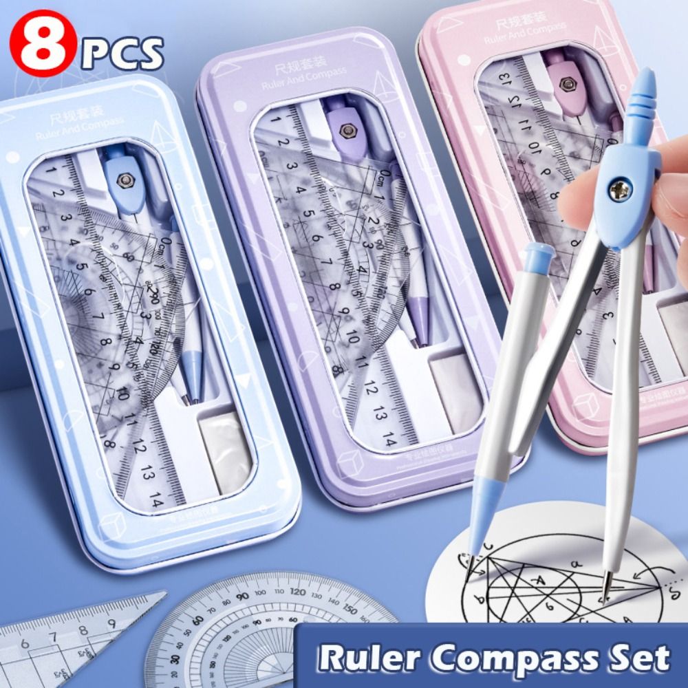 Ruler Set Transparent - Набор из 8 предметов: пластиковые линейки,