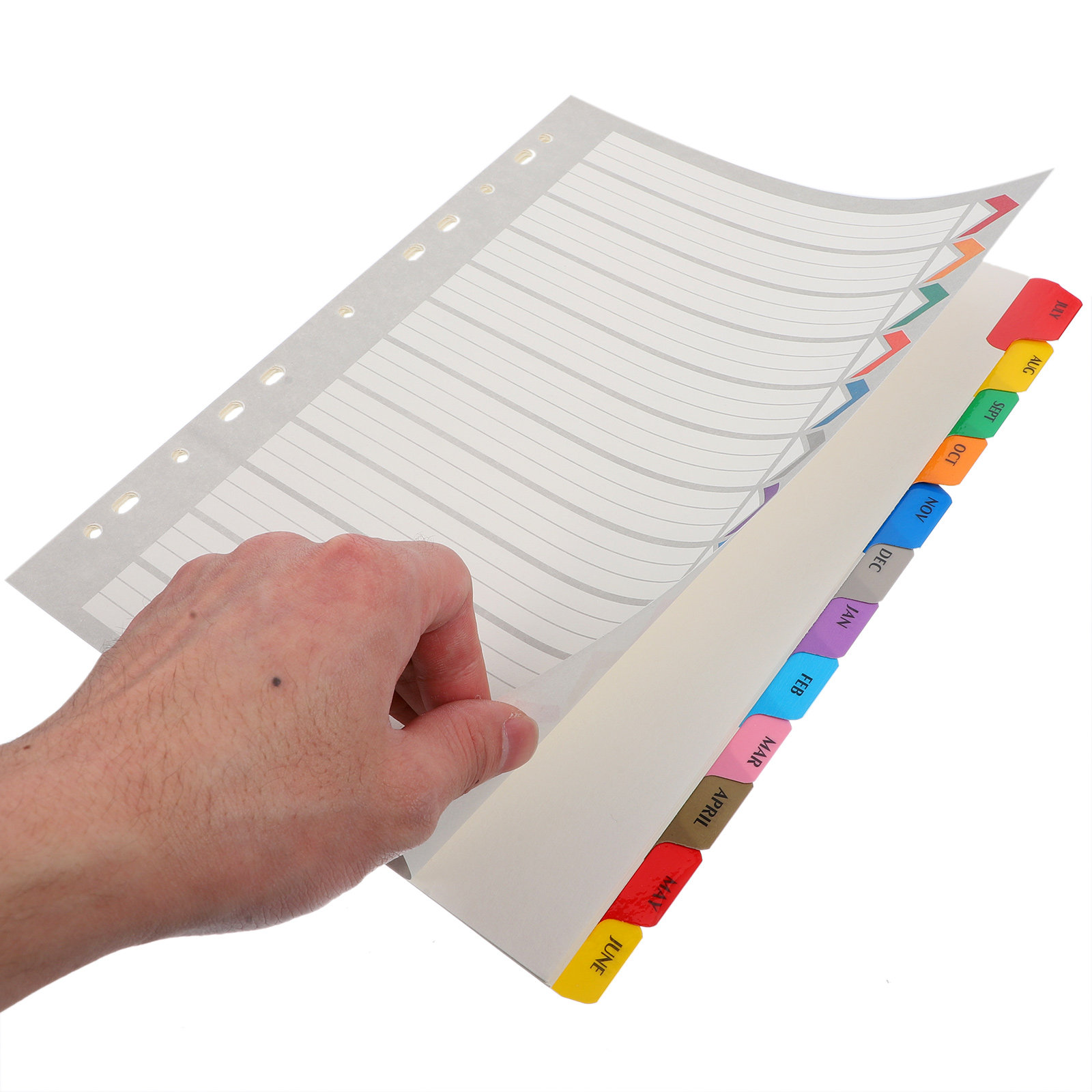 Index Tab Divider - 12 разделительных листов для папок, прочные