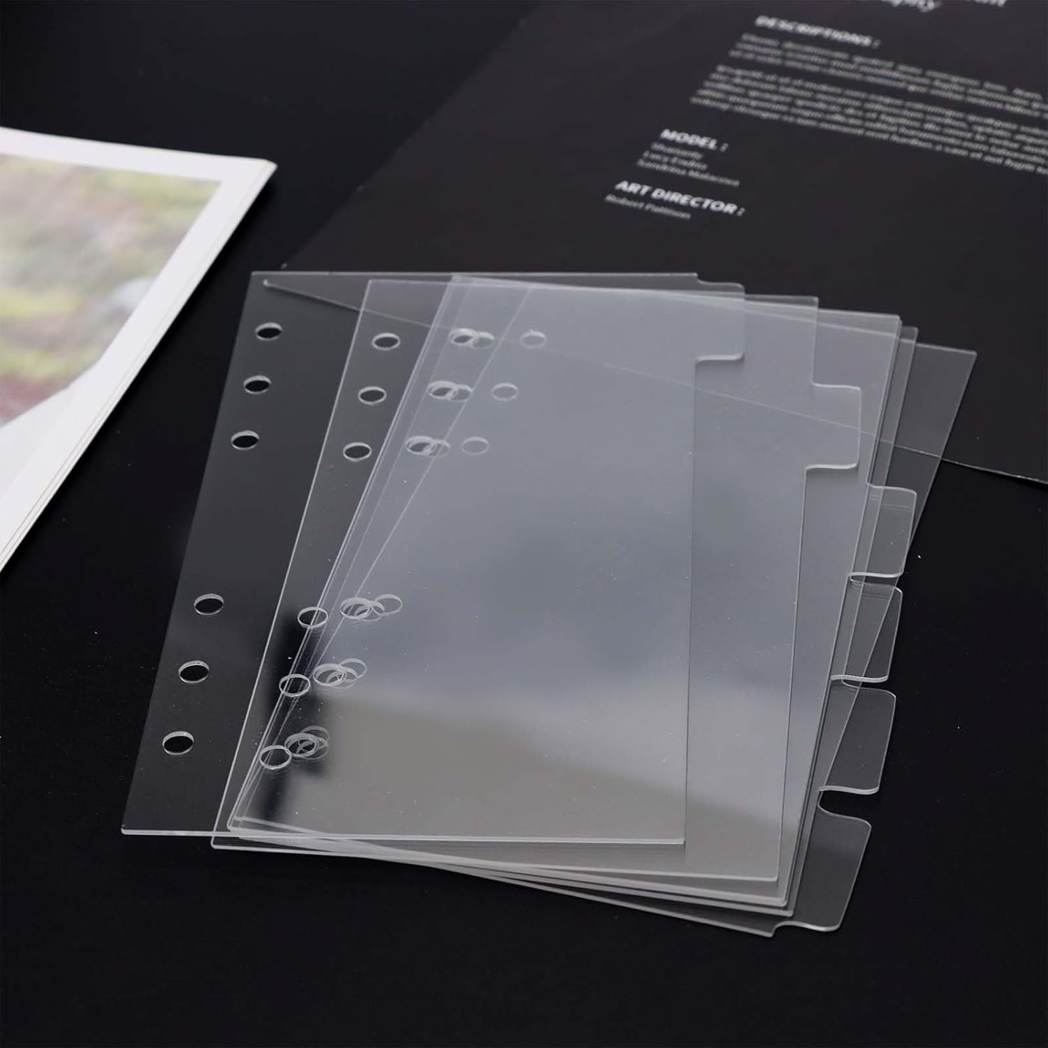 Index Tab Divider - Разделители для папок-планеров A5/A6/A7, 6 прозрачных