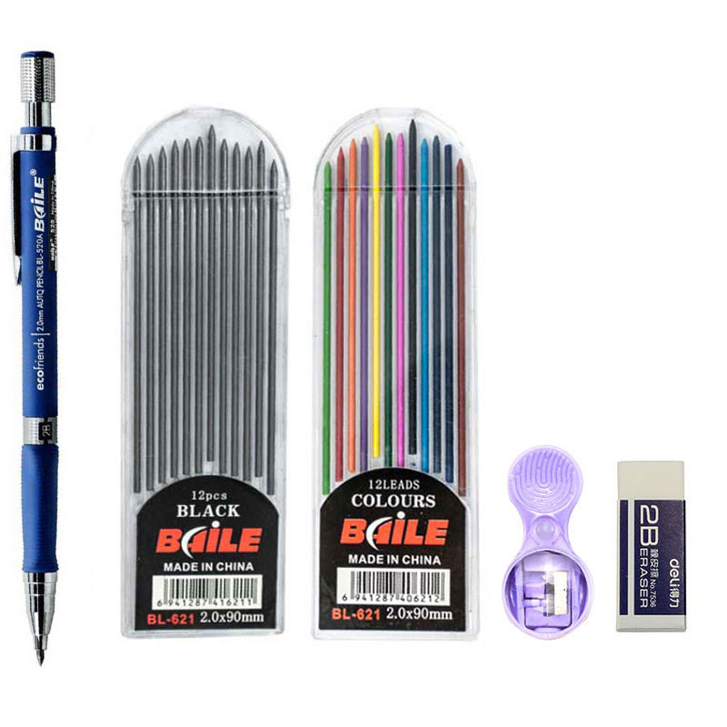 Набор механических карандашей  – обзор и цена Staedtler Pencil Lumocolor